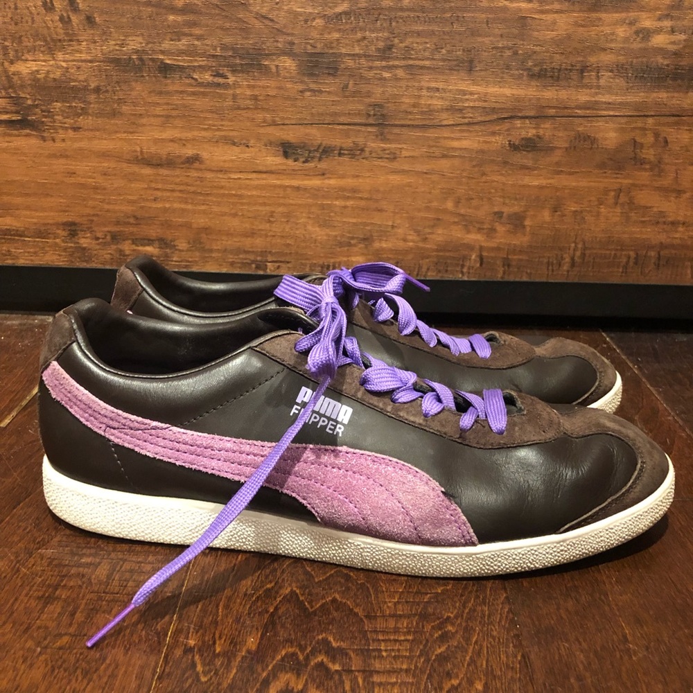 Puma Flipper Metallic Sneakers brown and orchid
